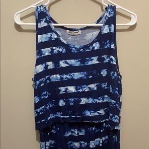 Tie dye stripes nursing dress